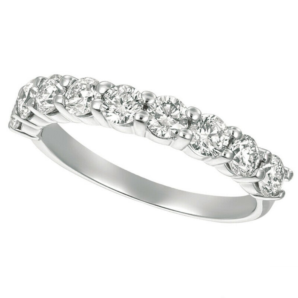 1.25 Carat Natural Diamond 9 Stone Band Ring